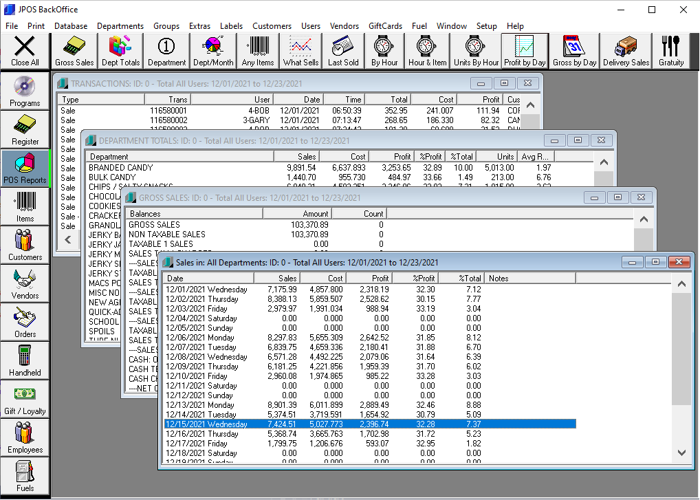 JPOS BackOffice Reports