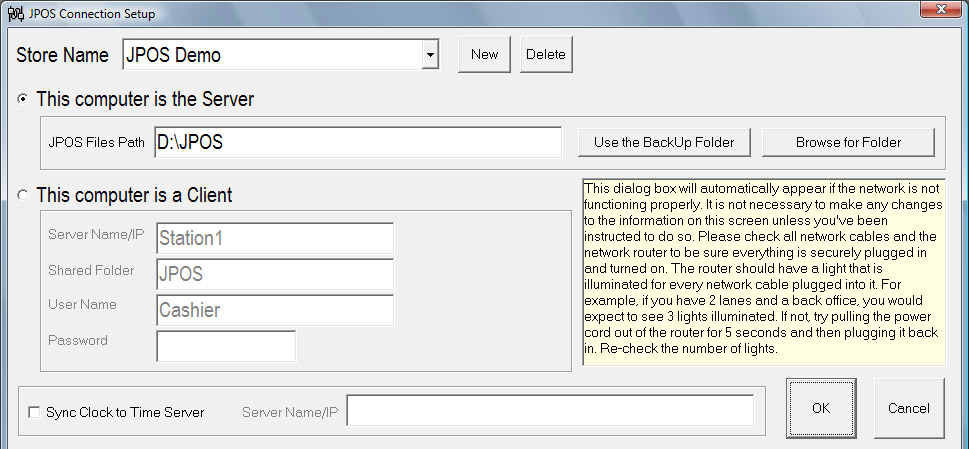 Connection Setup Server