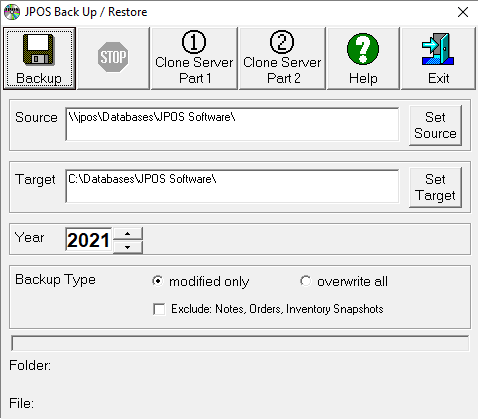 JPOS BackUp screenshot