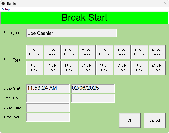 break clock screenshot